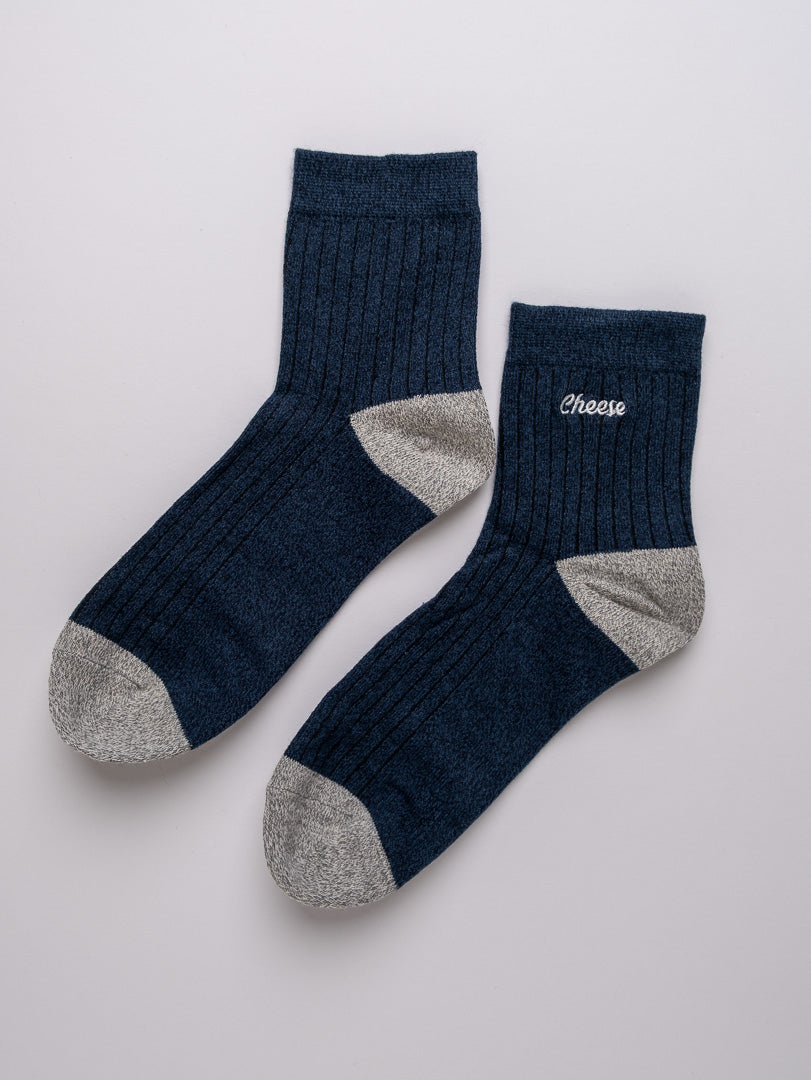 Cheese – Men's Cotton Crew Socks