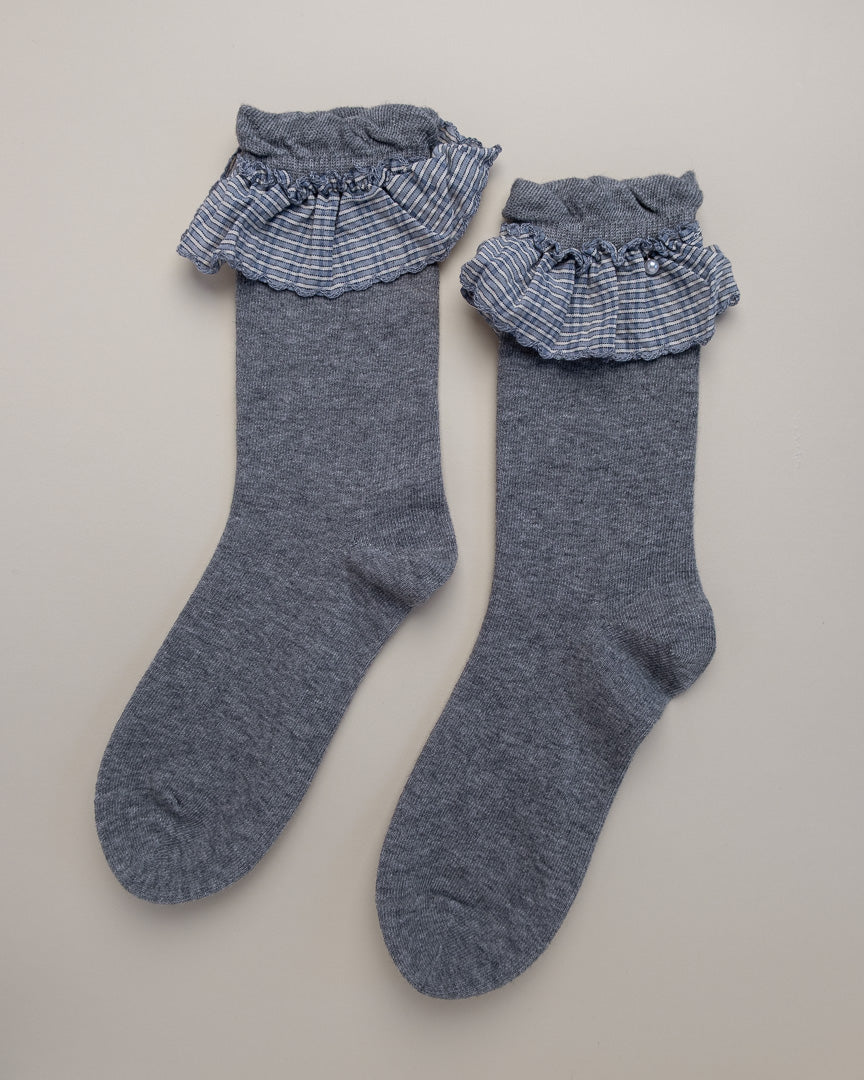 Ruffle Socks Women's Cotton Crew Socks