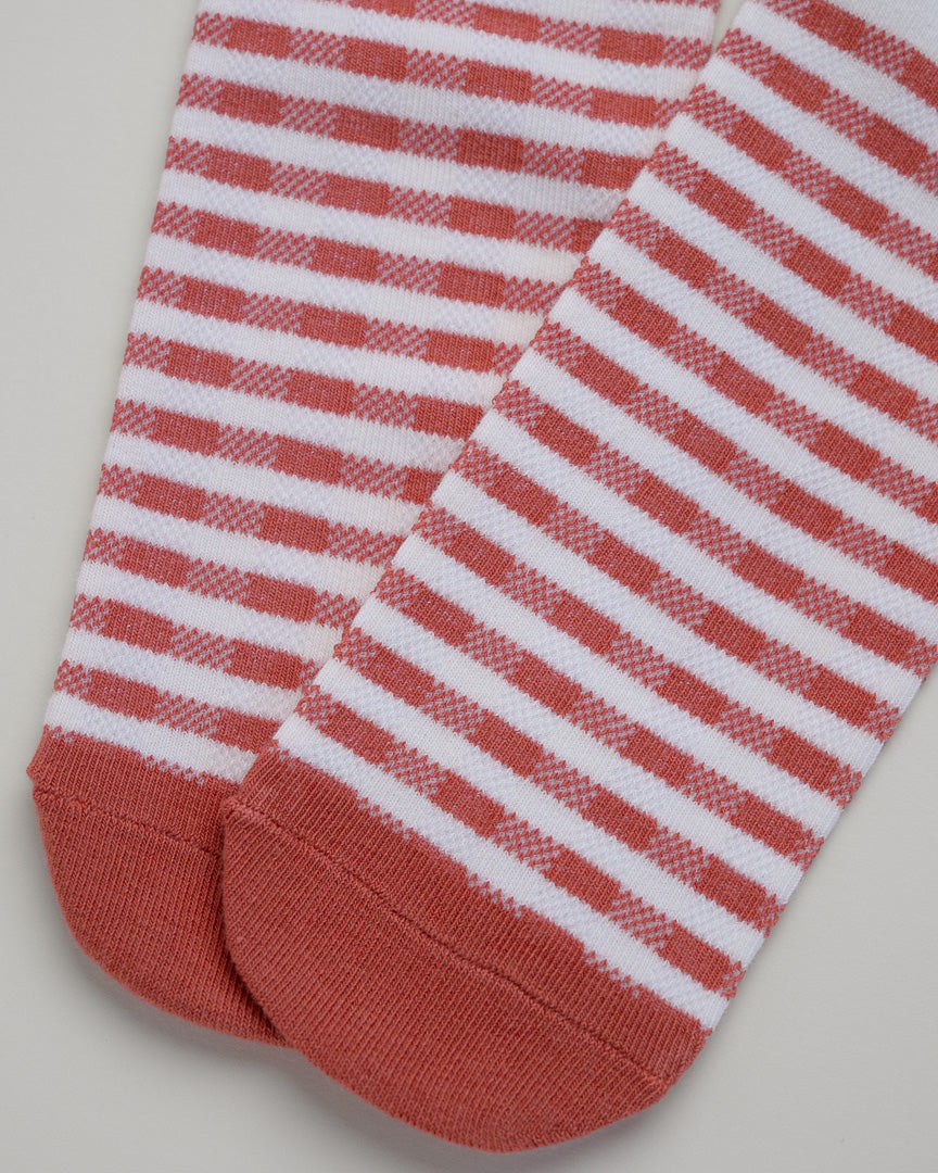 Kids' Cartoon Girl Socks – Striped Heel-Free Cotton Crew Style