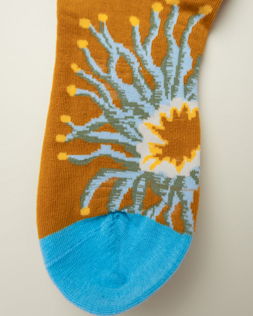 Golden Bloom – Women's Crew Socks