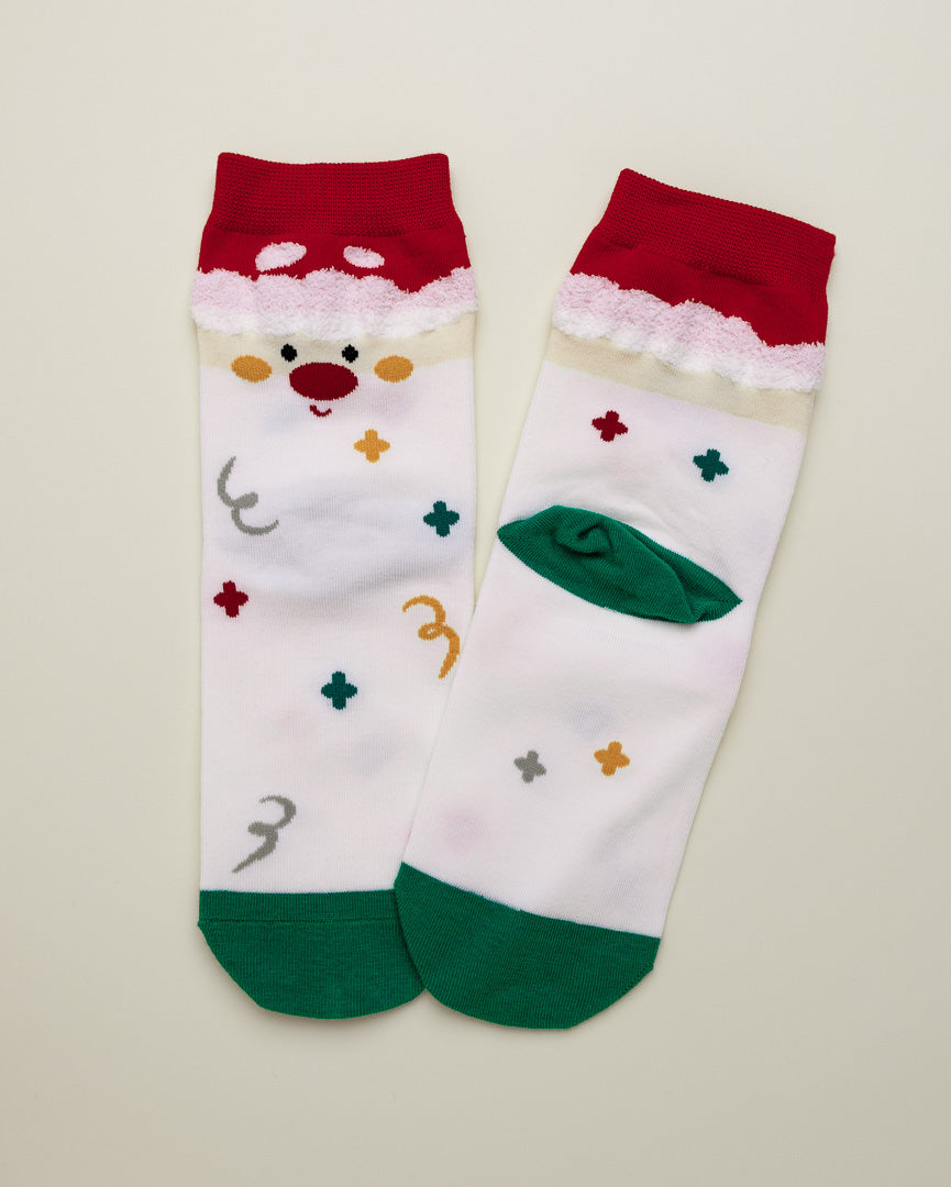 Santa Face Christmas Socks – Women's Crew Socks