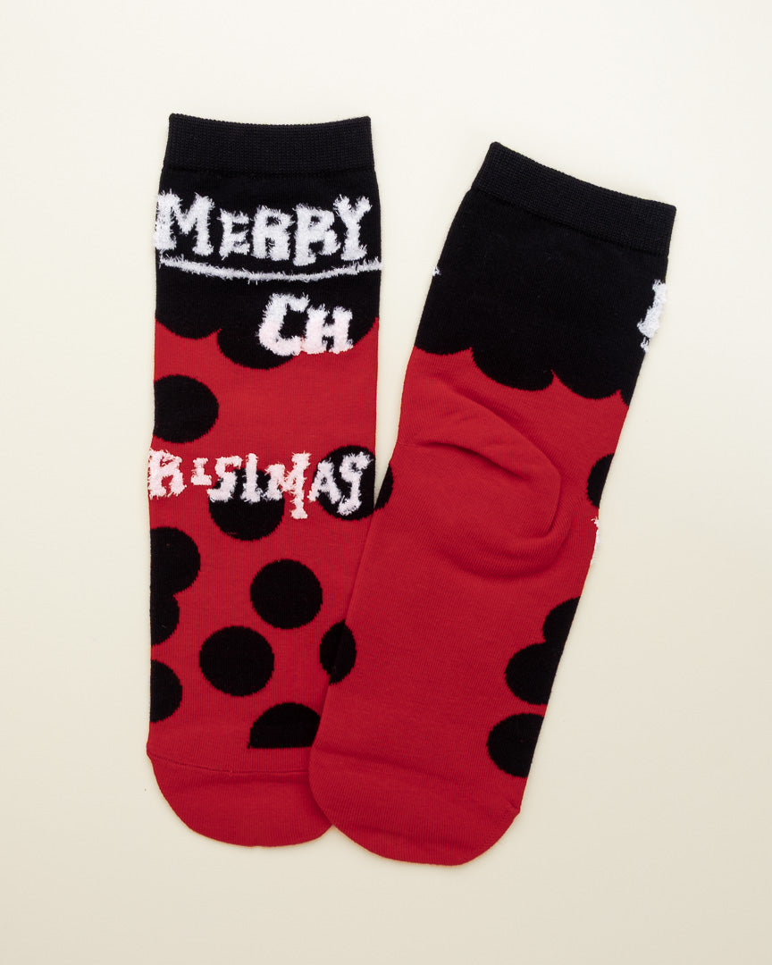 Bold Christmas Dots – Women's Crew Socks