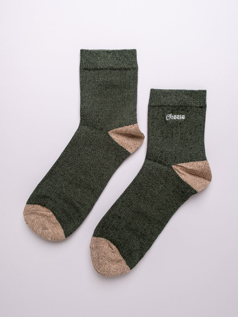 Cheese – Men's Cotton Crew Socks