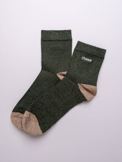 Cheese – Men's Cotton Crew Socks