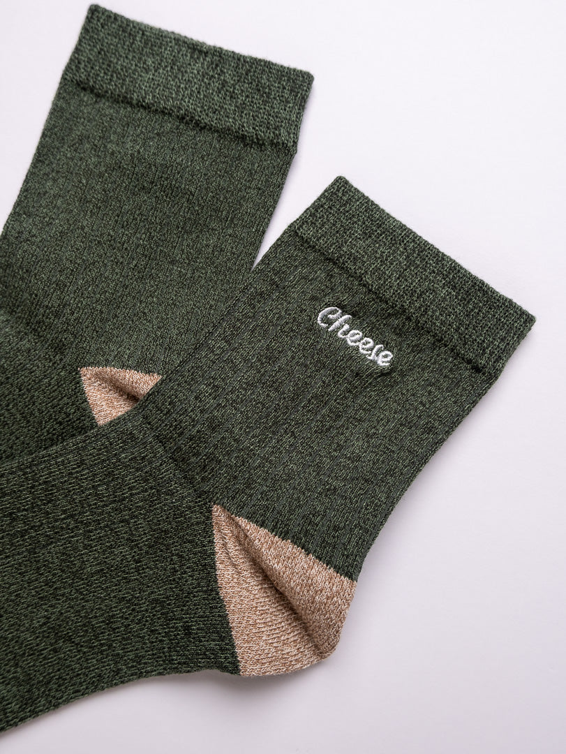 Cheese – Men's Cotton Crew Socks