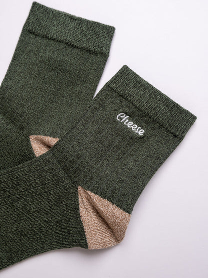 Cheese – Men's Cotton Crew Socks