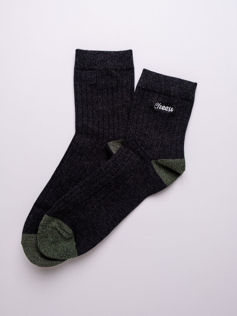 Cheese – Men's Cotton Crew Socks