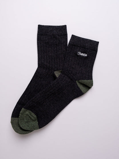 Cheese – Men's Cotton Crew Socks