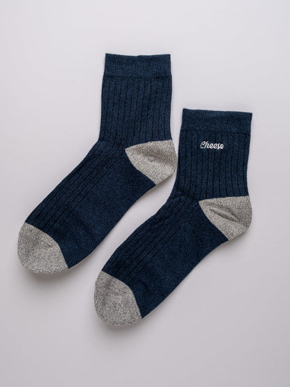 Cheese – Men's Cotton Crew Socks
