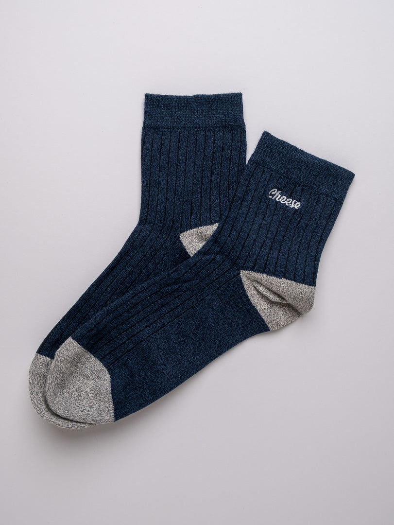 Cheese – Men's Cotton Crew Socks