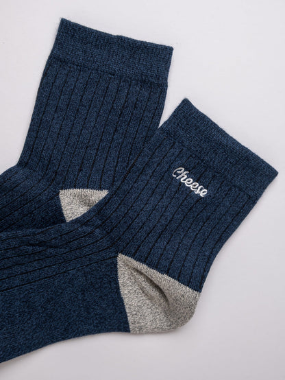 Cheese – Men's Cotton Crew Socks