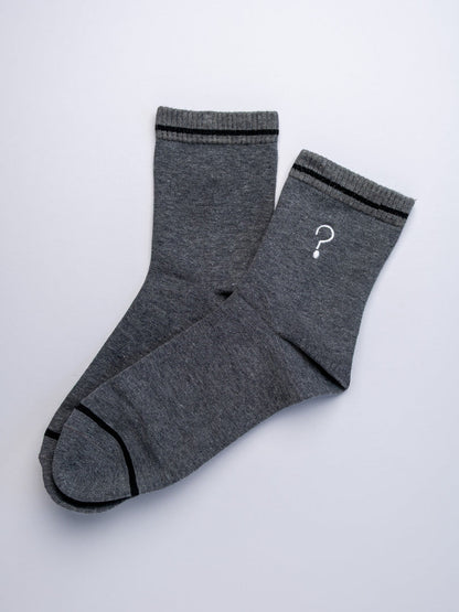 Question Mark Men's Quarter Cotton Socks – Soft & Durable