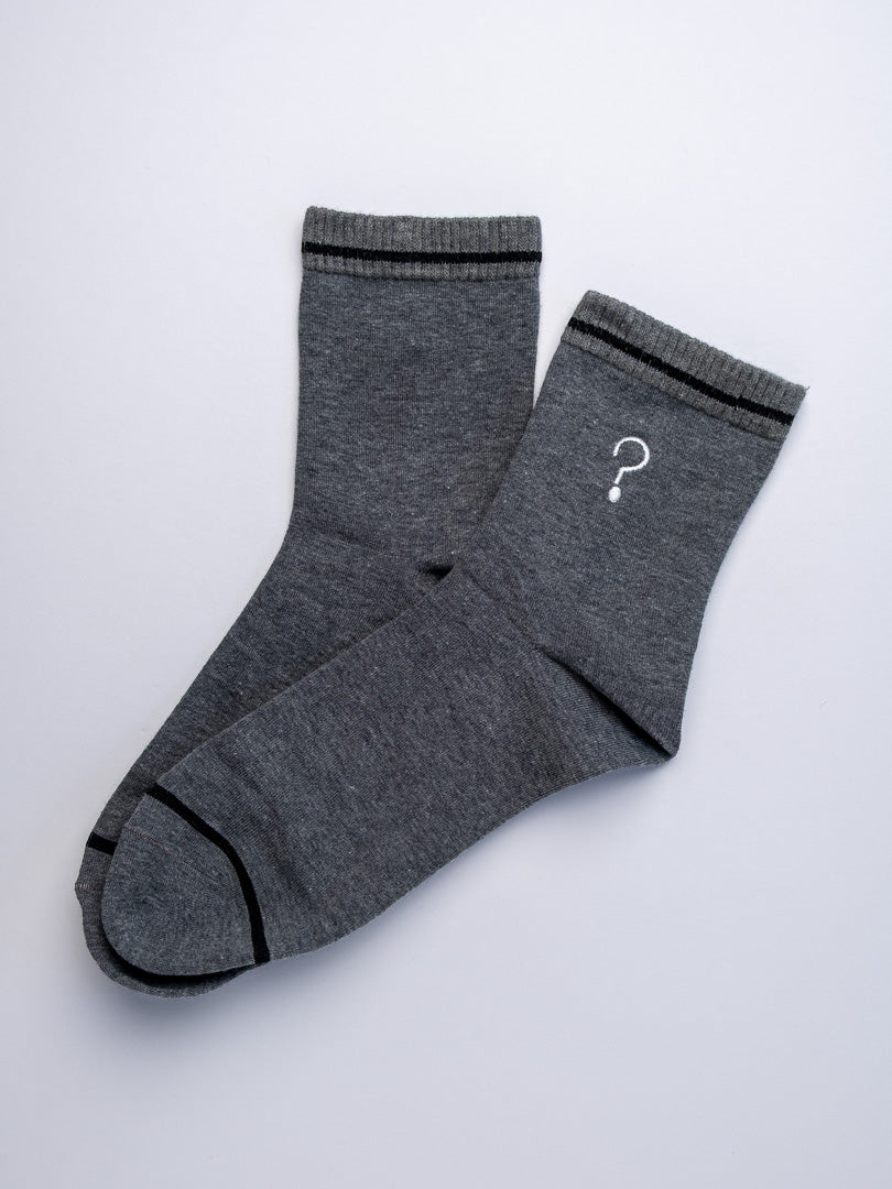 Question Mark Men's Quarter Cotton Socks – Soft & Durable
