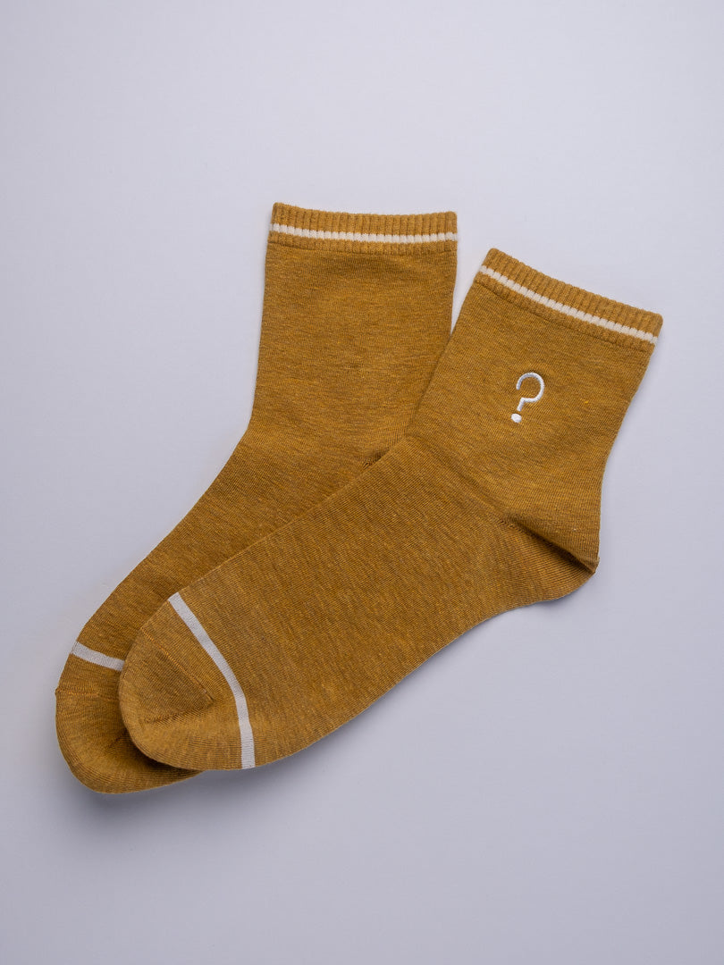 Question Mark Men's Quarter Cotton Socks – Soft & Durable
