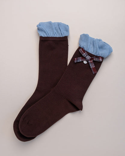 Chic Bow Women's Cotton Crew Socks