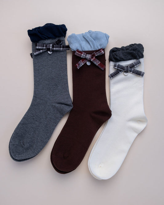 Chic Bow Women's Cotton Crew Socks