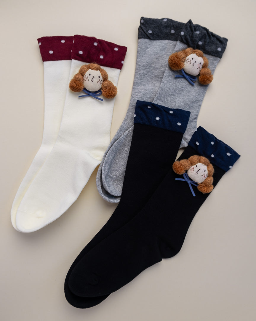 Doll Face Women's Cotton Crew Socks