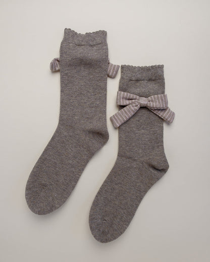 Grace Bow – Women's Cotton Crew Socks