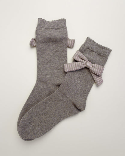 Grace Bow – Women's Cotton Crew Socks