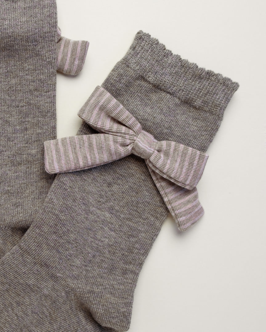 Grace Bow – Women's Cotton Crew Socks