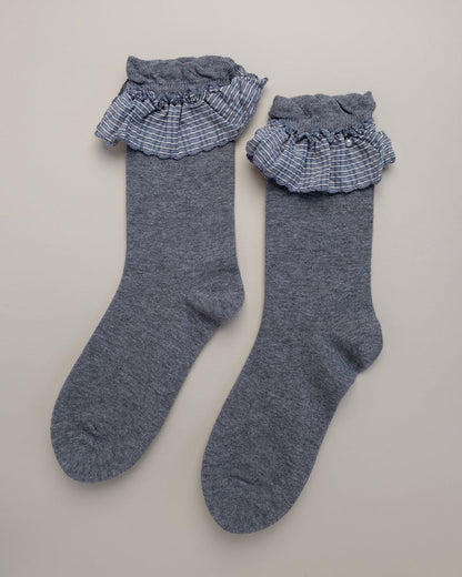 Ruffle Socks Women's Cotton Crew Socks