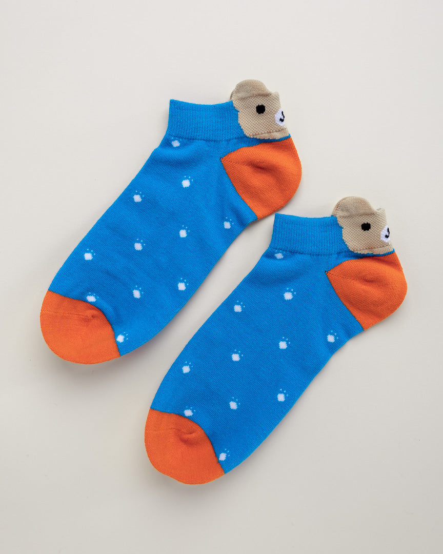 Polka Dot Bear – Cute Women's Ankle socks