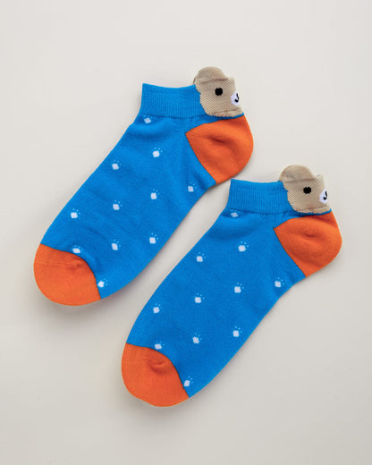 Polka Dot Bear – Cute Women's Ankle socks