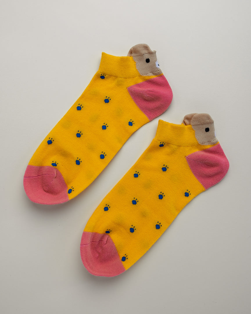Polka Dot Bear – Cute Women's Ankle socks