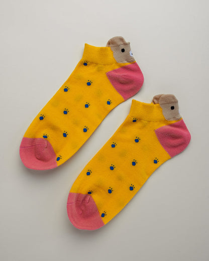Polka Dot Bear – Cute Women's Ankle socks