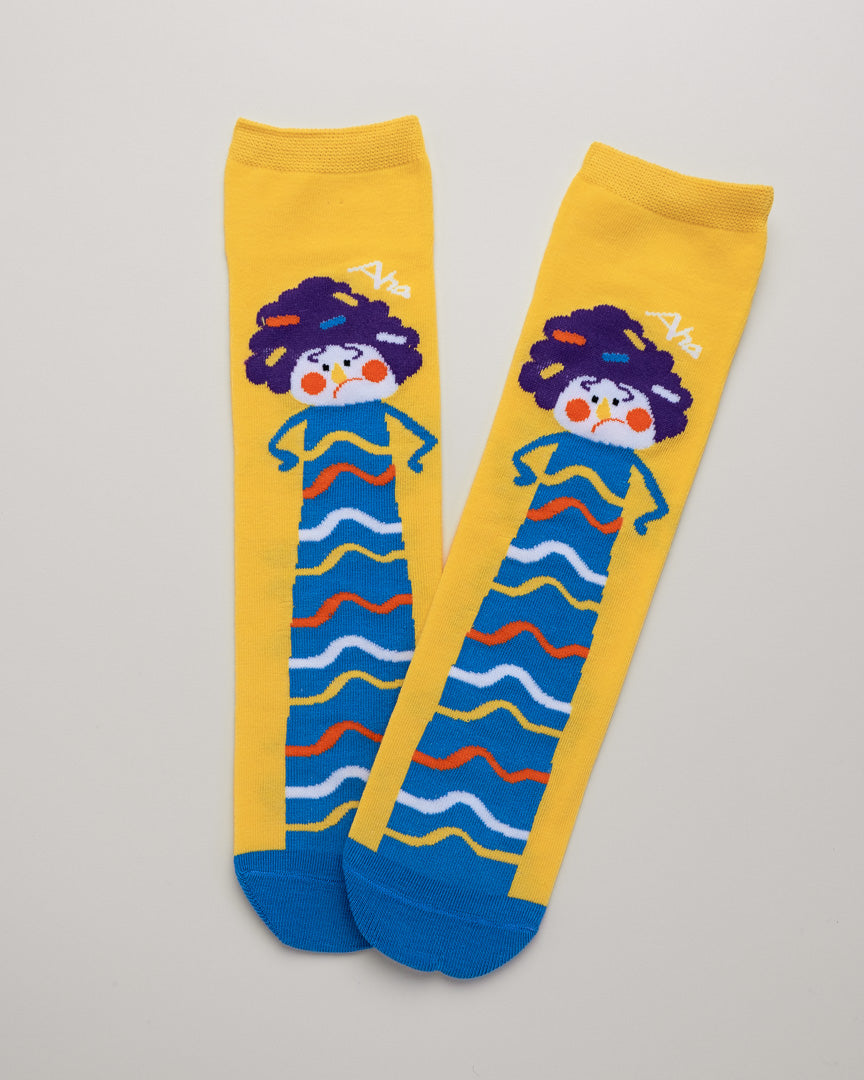 Kids' Cartoon Character Socks – Heel-Free Crew Style