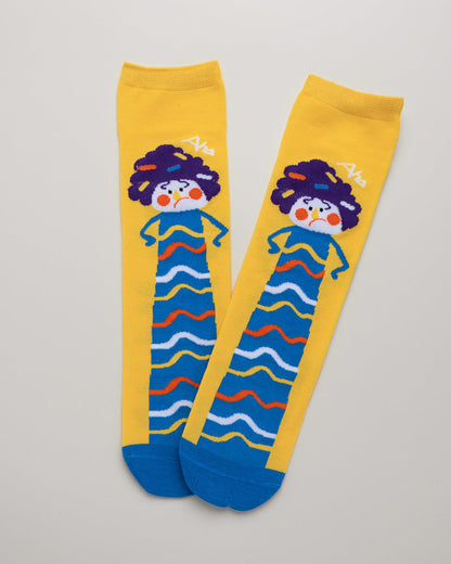 Kids' Cartoon Character Socks – Heel-Free Crew Style
