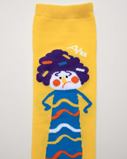 Kids' Cartoon Character Socks – Heel-Free Crew Style