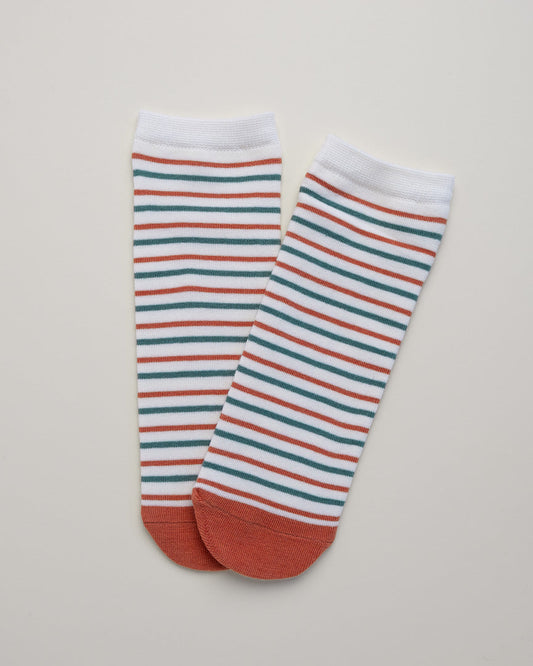 Kids' Striped Socks – Heel-Free Cotton Crew Socks