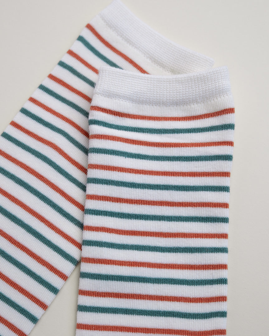 Kids' Striped Socks – Heel-Free Cotton Crew Socks