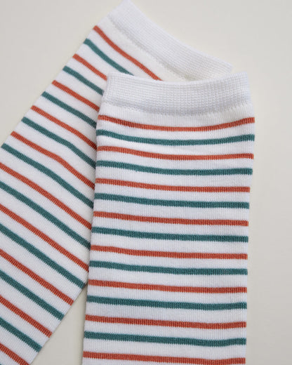 Kids' Striped Socks – Heel-Free Cotton Crew Socks