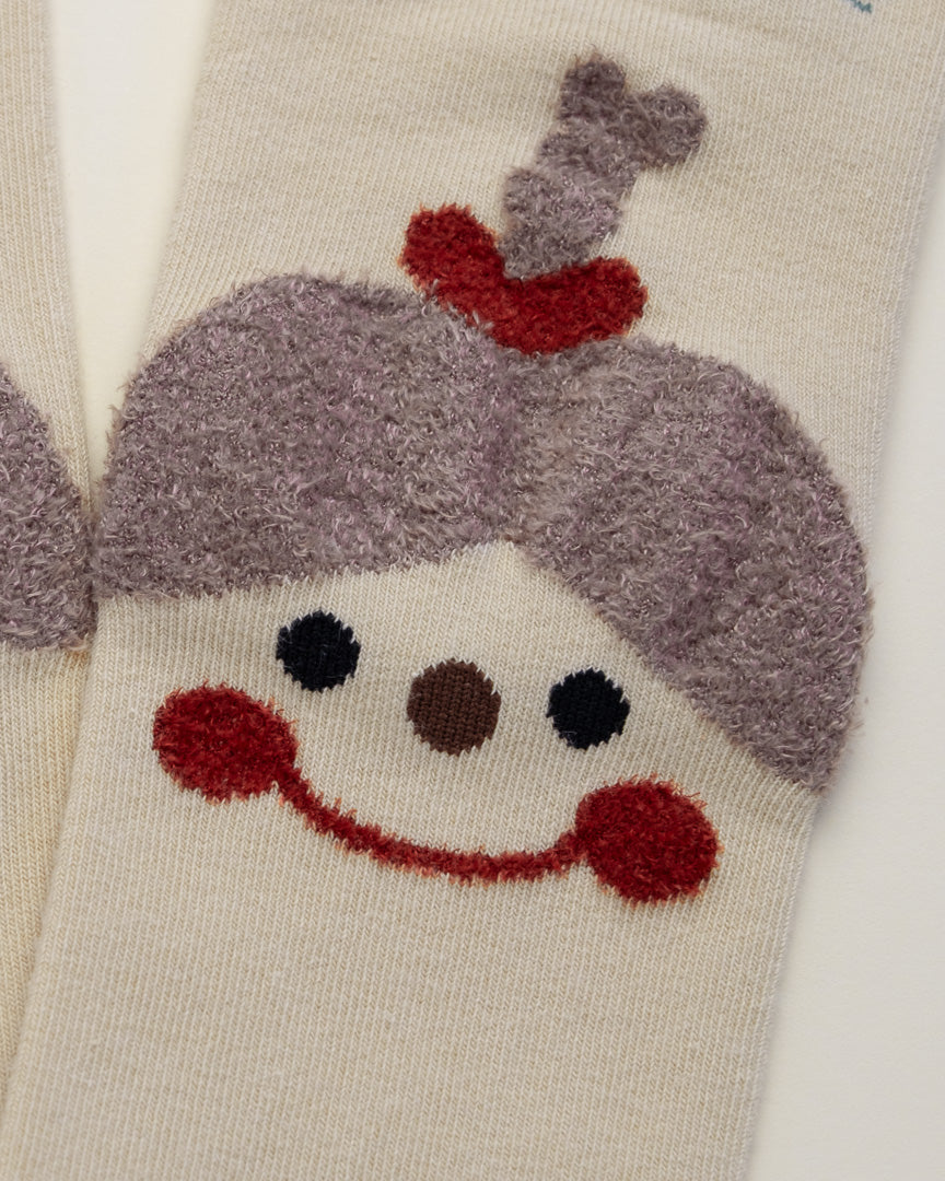 Kids' Smiley Face Socks – Heel-Free Cotton Crew Style