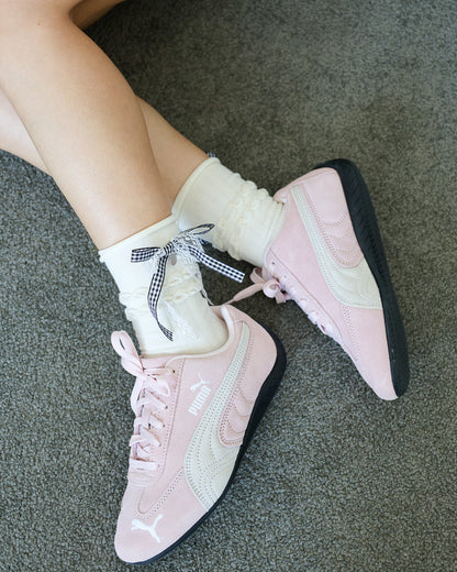 Lace Bow Women's Cotton Crew Socks