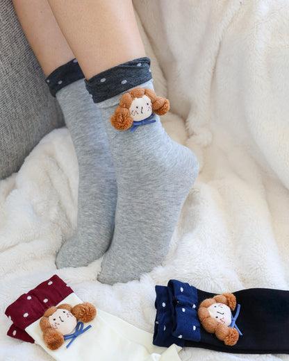 Doll Face Women's Cotton Crew Socks