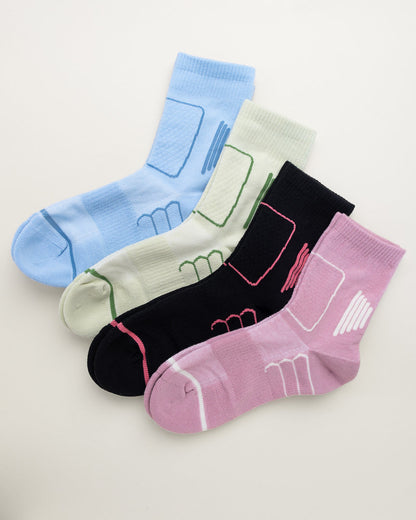 Women's Terry Sports Crew Socks