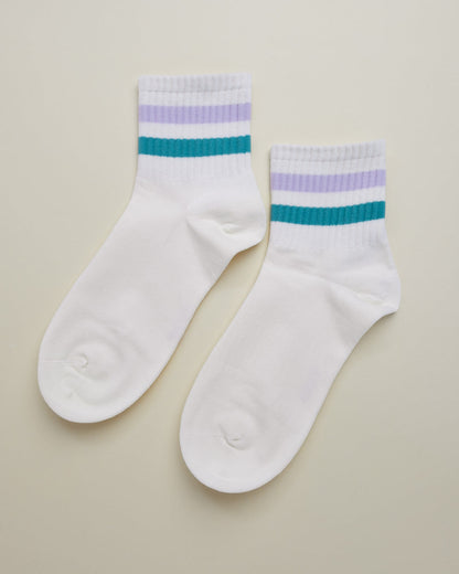 Striped Casual Sport Socks – Women's quarter socks