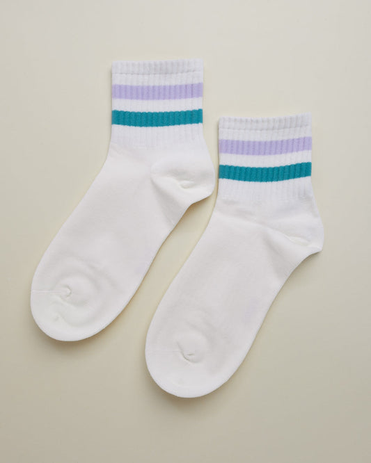 Striped Casual Sport Socks – Women's quarter socks