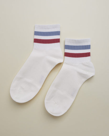 Striped Casual Sport Socks – Women's quarter socks