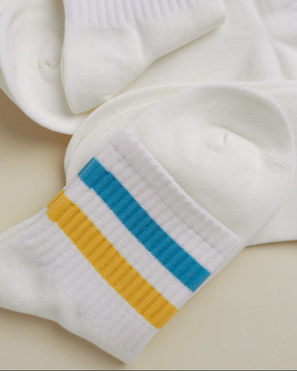 Striped Casual Sport Socks – Women's quarter socks