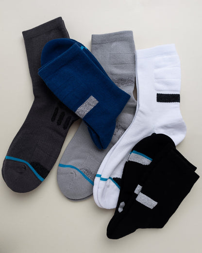 Men's Terry Sports Socks – Athletic Cushioned Crew Socks