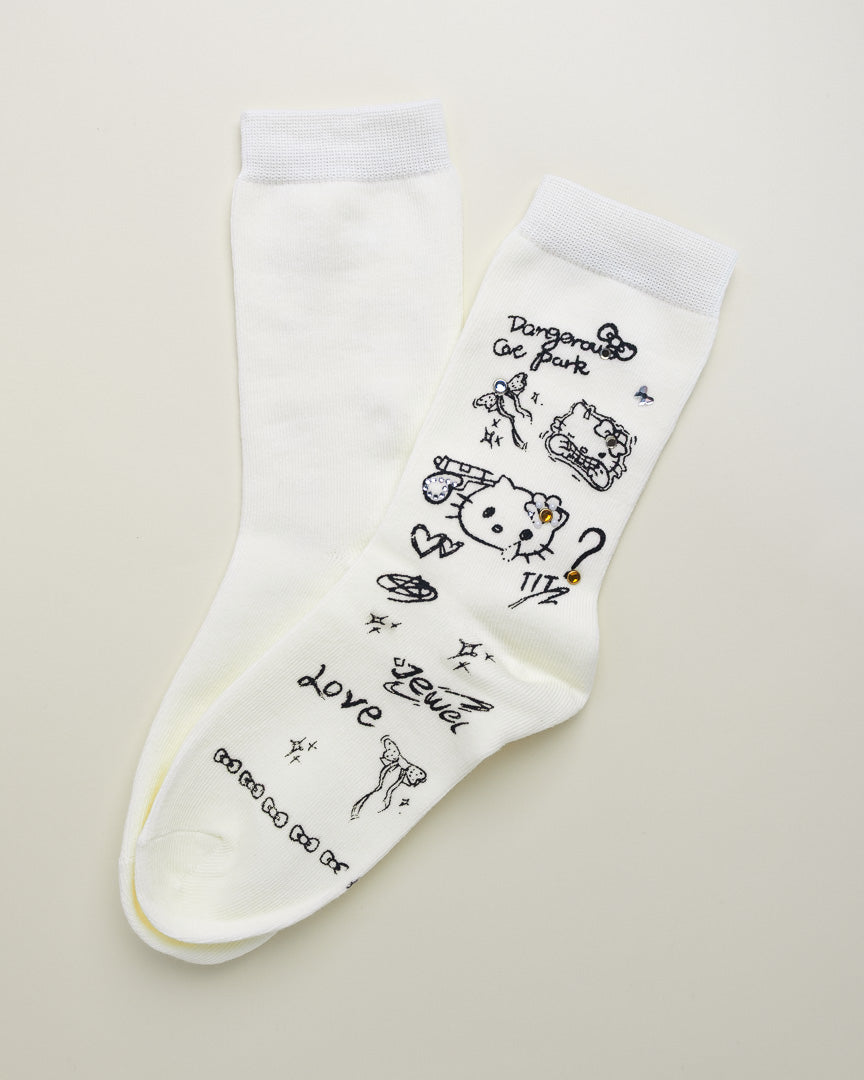 Cute Cartoon Graphic Women's Crew Socks
