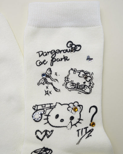 Cute Cartoon Graphic Women's Crew Socks