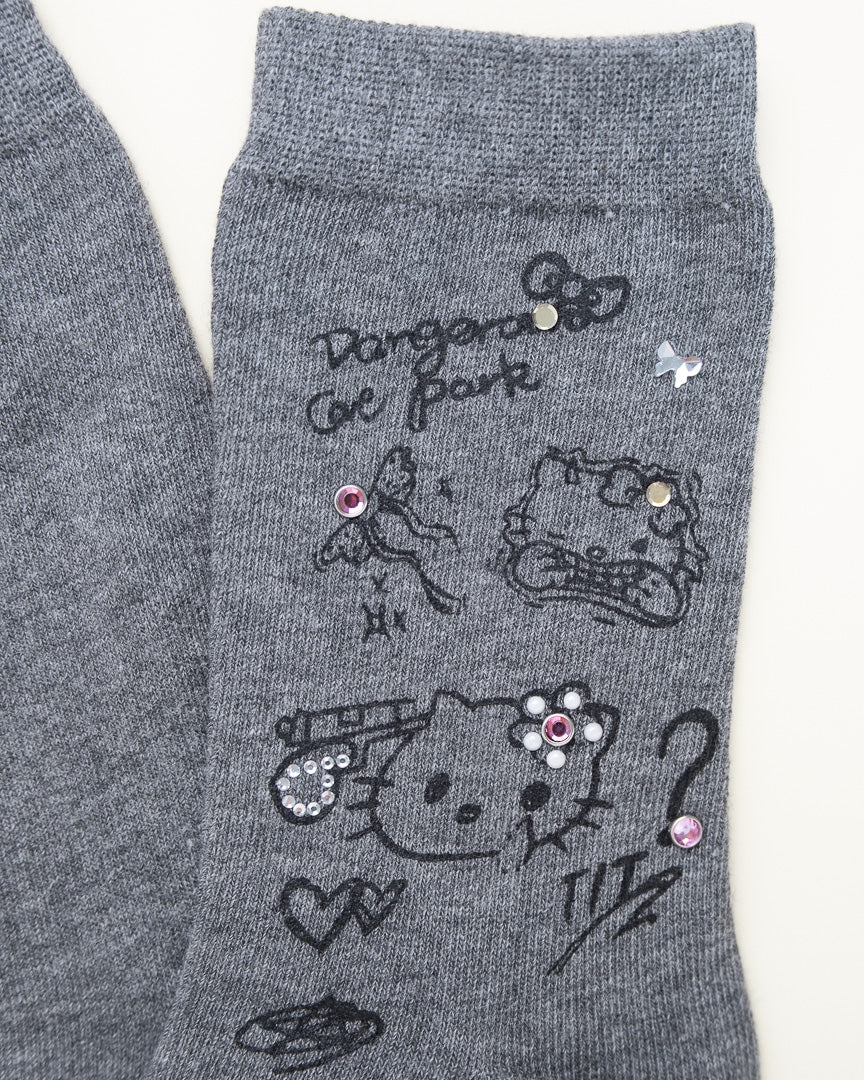 Cute Cartoon Graphic Women's Crew Socks
