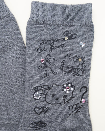 Cute Cartoon Graphic Women's Crew Socks