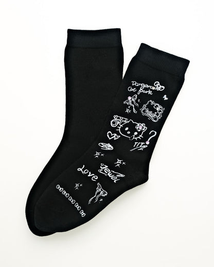 Cute Cartoon Graphic Women's Crew Socks