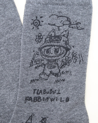 Labubu Graphic – Women's Crew Socks